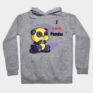 I Love Pandas | Python Dusk Black Hoodie